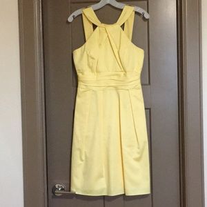 Canary yellow bridesmaid dress